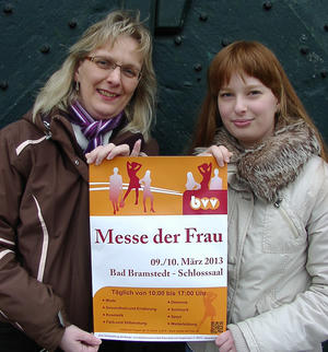 Messe der Frau 2013, Projektleiterin Birgit Lüth-Peters und ihre Tochter