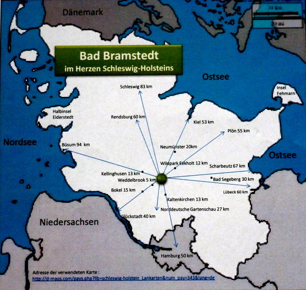 Ausflugsziele von Bad Bramstedt, Kartenfoto